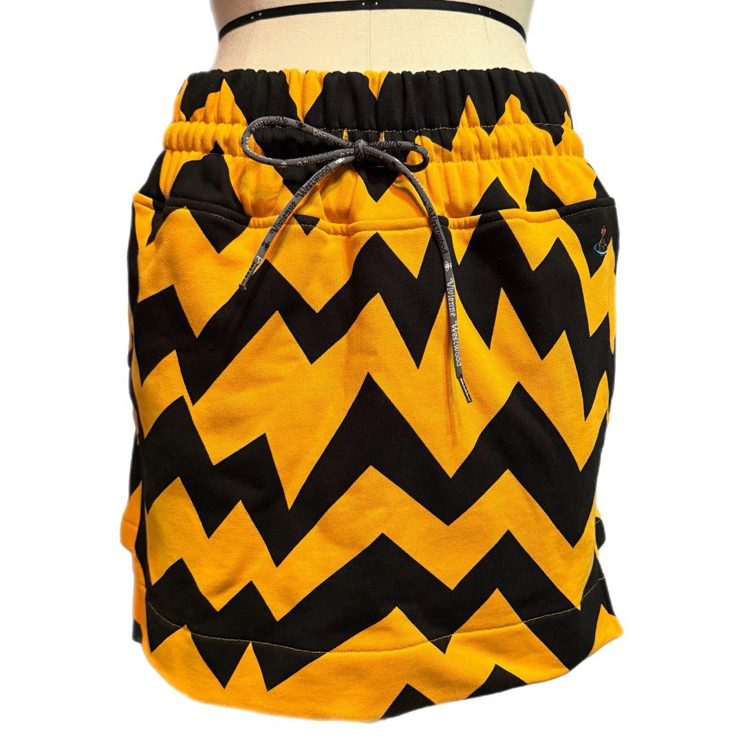 Vivienne Westwood Zigzag Mini Skirt Yellow and Black