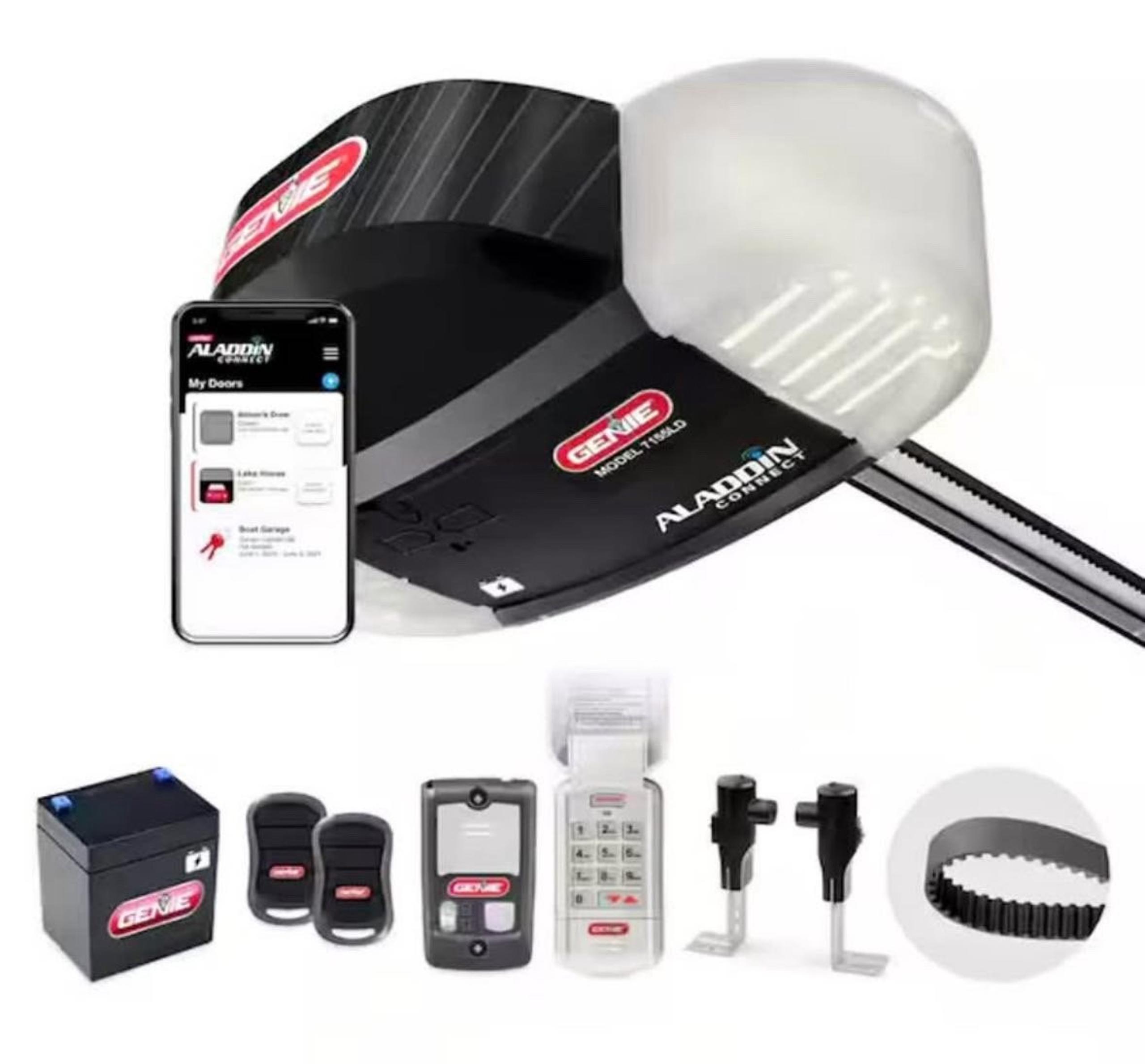 1-1/4 HPC Belt Drive Smart Garage Door Opener with Battery Backup and LED