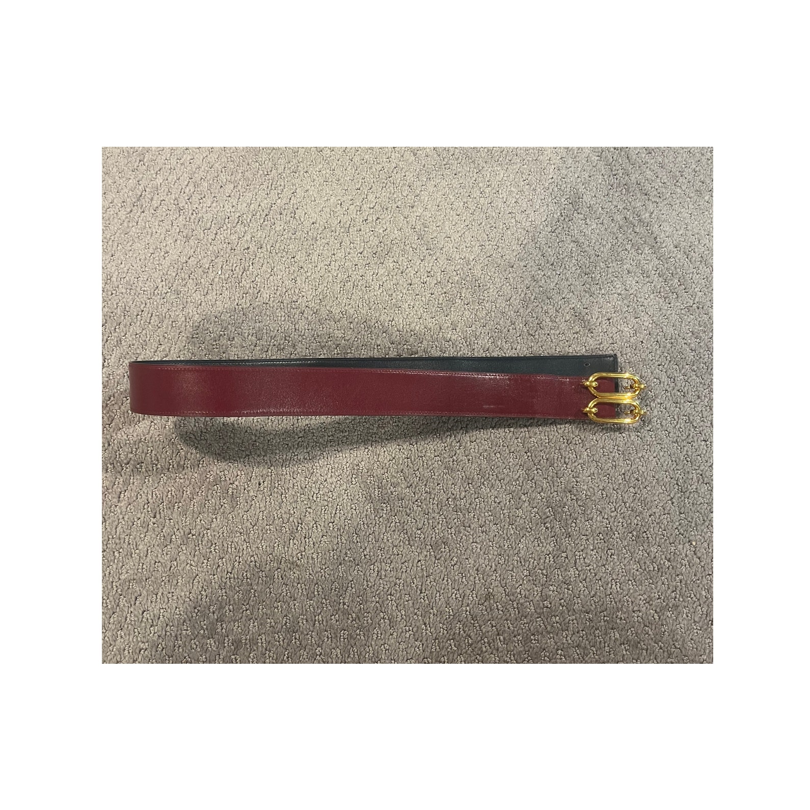 Hermès VINTAGE REVERSIBLE HERMES BELT 32MM BOX T LEATHER ANCHOR CHAIN BELT