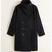 MNG MANGO Wool Blend Pea Coat High Neck Buttoned XS/S