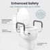 PELEGON Raised Toilet Seat With Handles (300lb) Toilet Seat Risers for Seniors