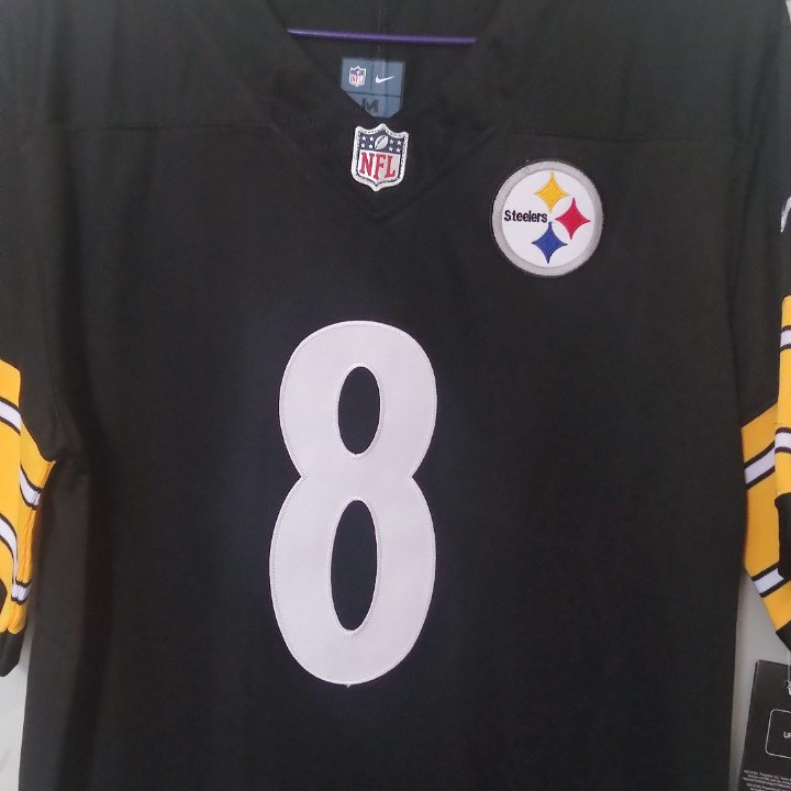 2023 NEW NFL Pittsburgh Steelers #8 Kenny Pickett Black Jersey