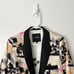LE SUPERBE Coastal Palm Print Single Breasted Tuxedo Jacket Sz 4