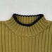 Vintage Clio Sweater Sz Large Green Blue Stripe Ribbed Mockneck Pullover Cotton