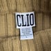 Vintage Clio Sweater Sz Large Green Blue Stripe Ribbed Mockneck Pullover Cotton