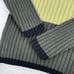 Vintage Clio Sweater Sz Large Green Blue Stripe Ribbed Mockneck Pullover Cotton