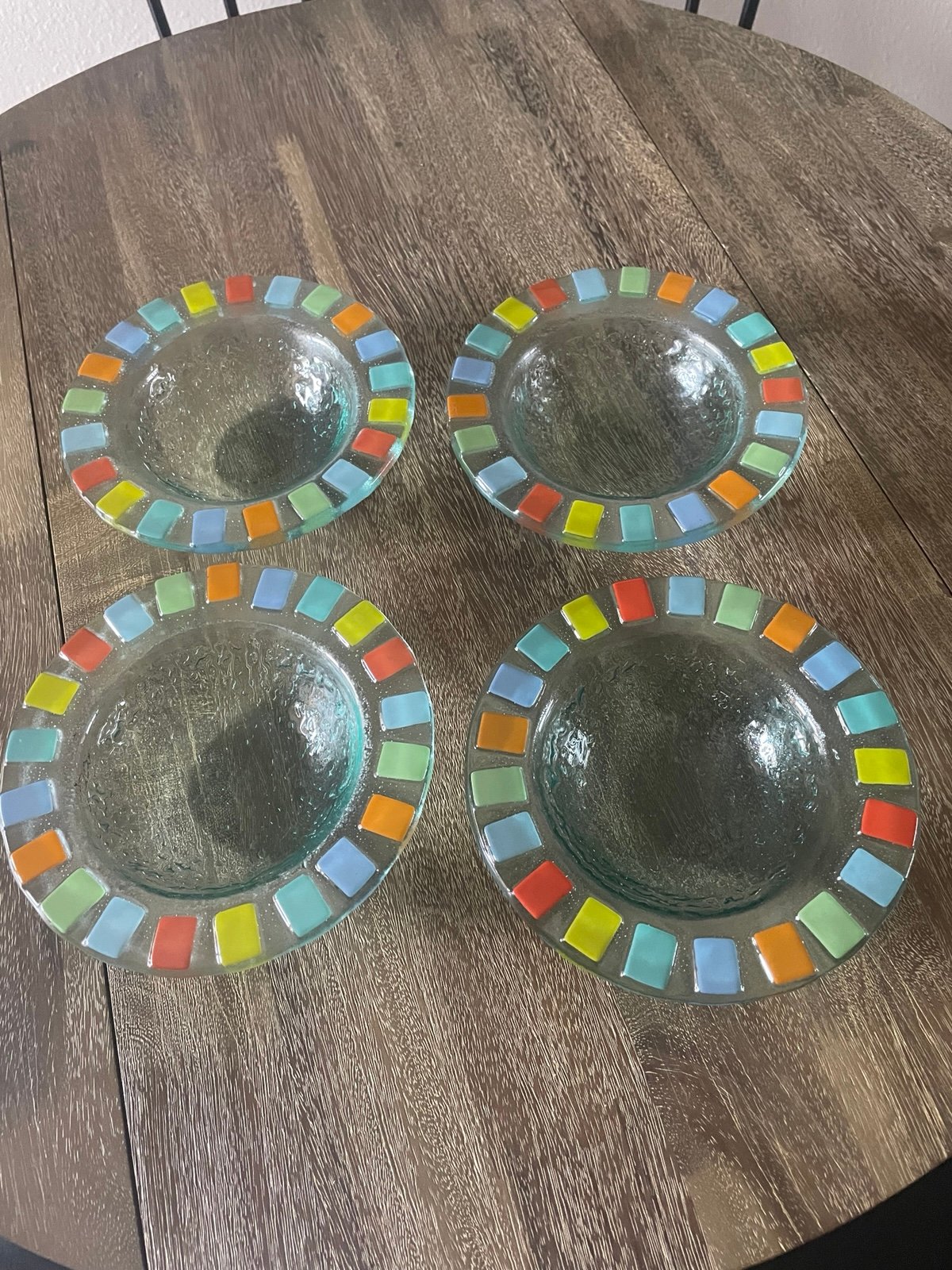 Villeroy Boch Twist Alea Limone Glass Bowls Multicolor Tile Border 8 x 8