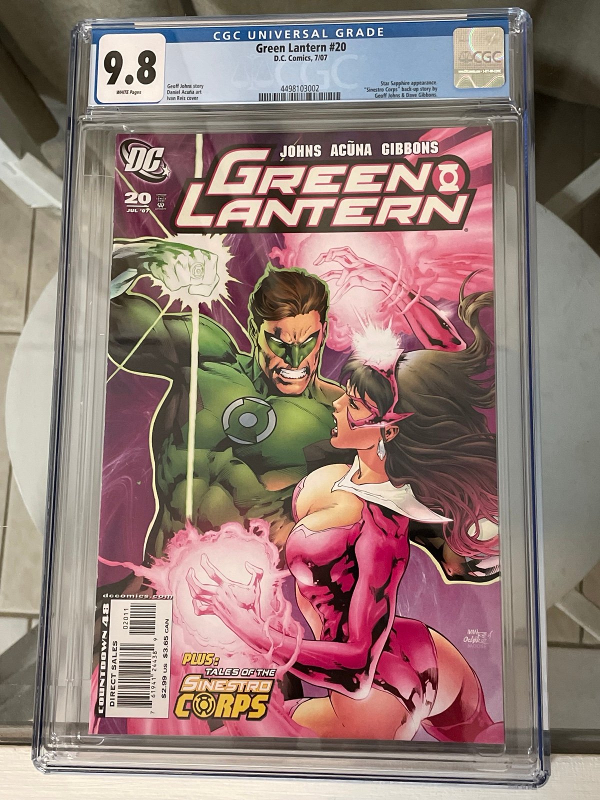Green Lantern 20 CGC 9.8 Geoff Johns First Star Sapphire Corps 2007. DC Comics