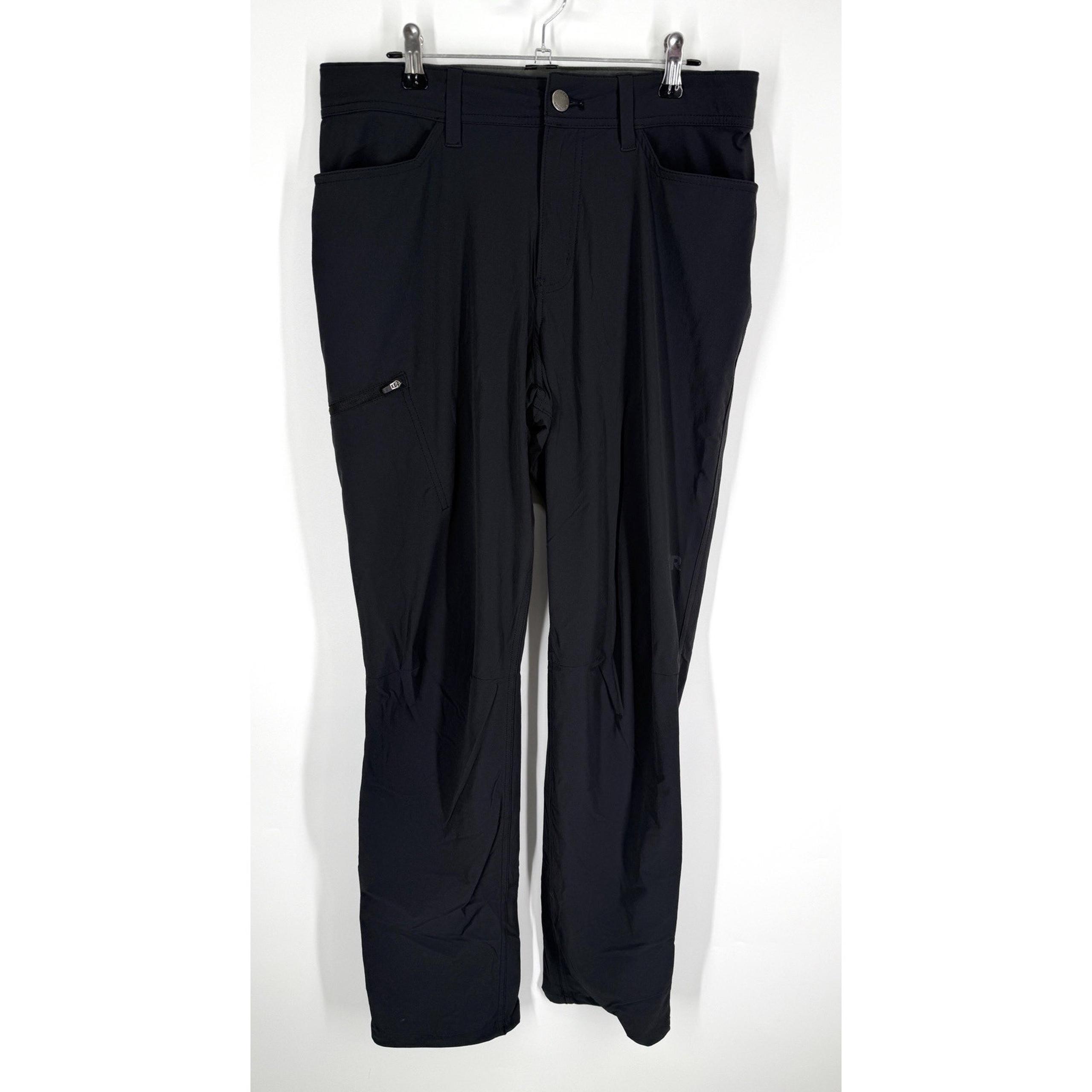 Outdoor Research Men’s Softshell Pants Black Stretch Hiking Trail Size 31x33