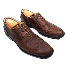 Sebago Brenton Leather Vibram Wingtip Brogue Oxfords Dress Shoes Men's 9 Brown