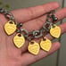 Two Tone Heart Charm Bracelet