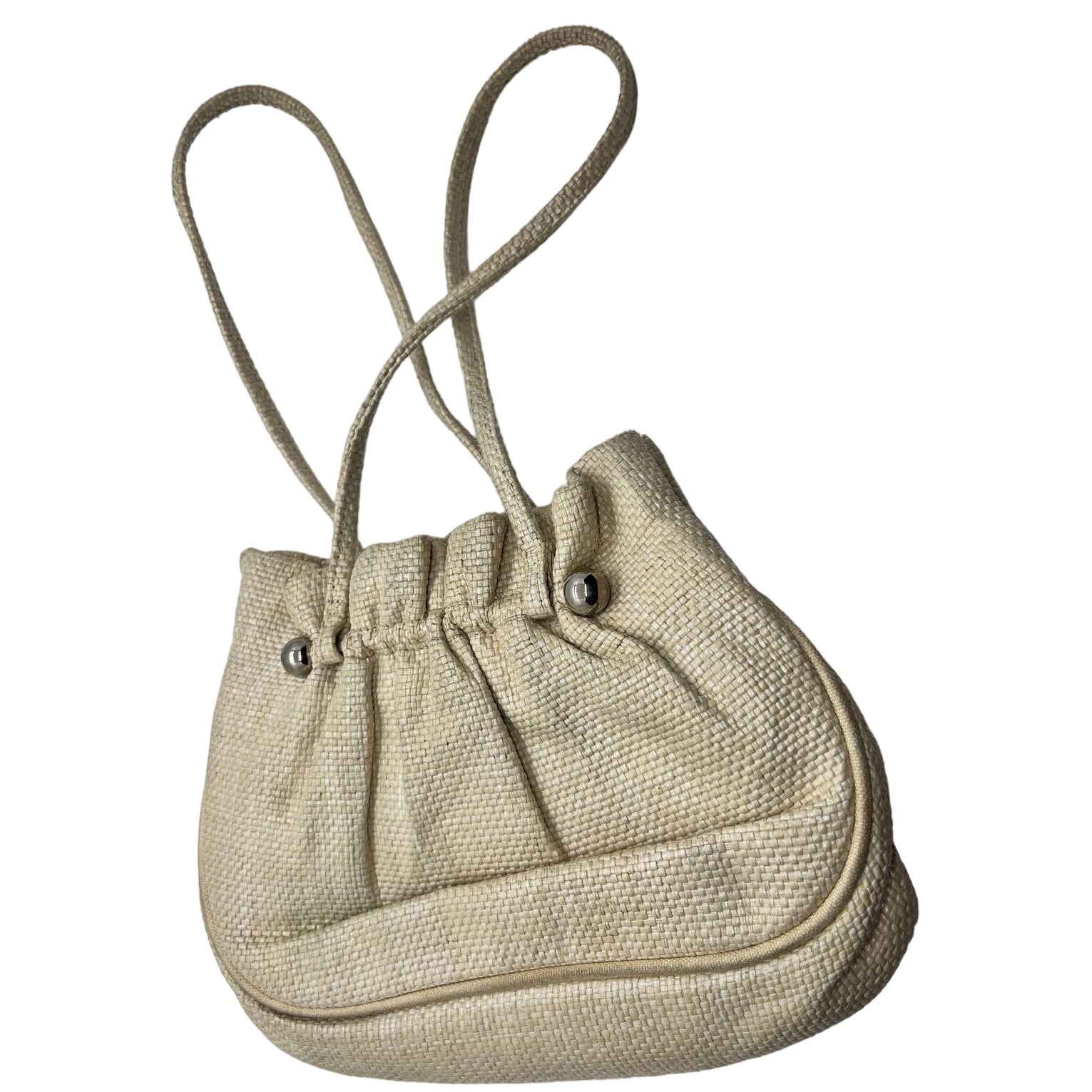 Vintage LULU GUINNESS LONDON Shoulder Bag Silver Tone Hardware