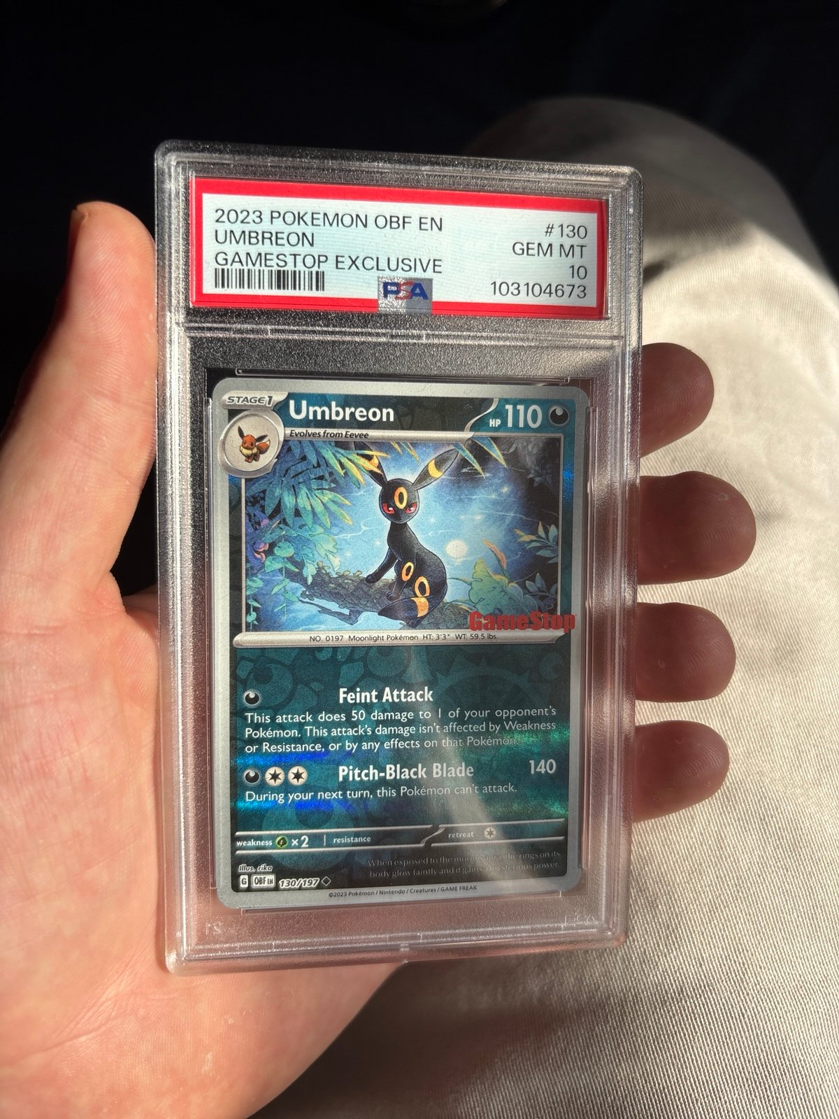 Psa 10 umbreon gamestop stamped promo