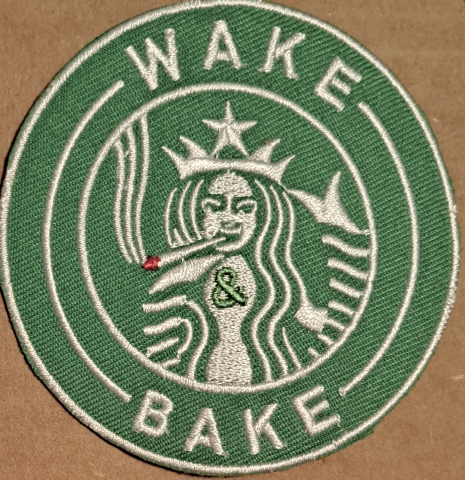 Wake & Bake embroidered Iron on patch 6 pcs.