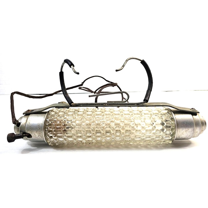 Vintage Art Deco Glass Torpedo Bullet Boudoir Lamp With Original Wiring & Plug