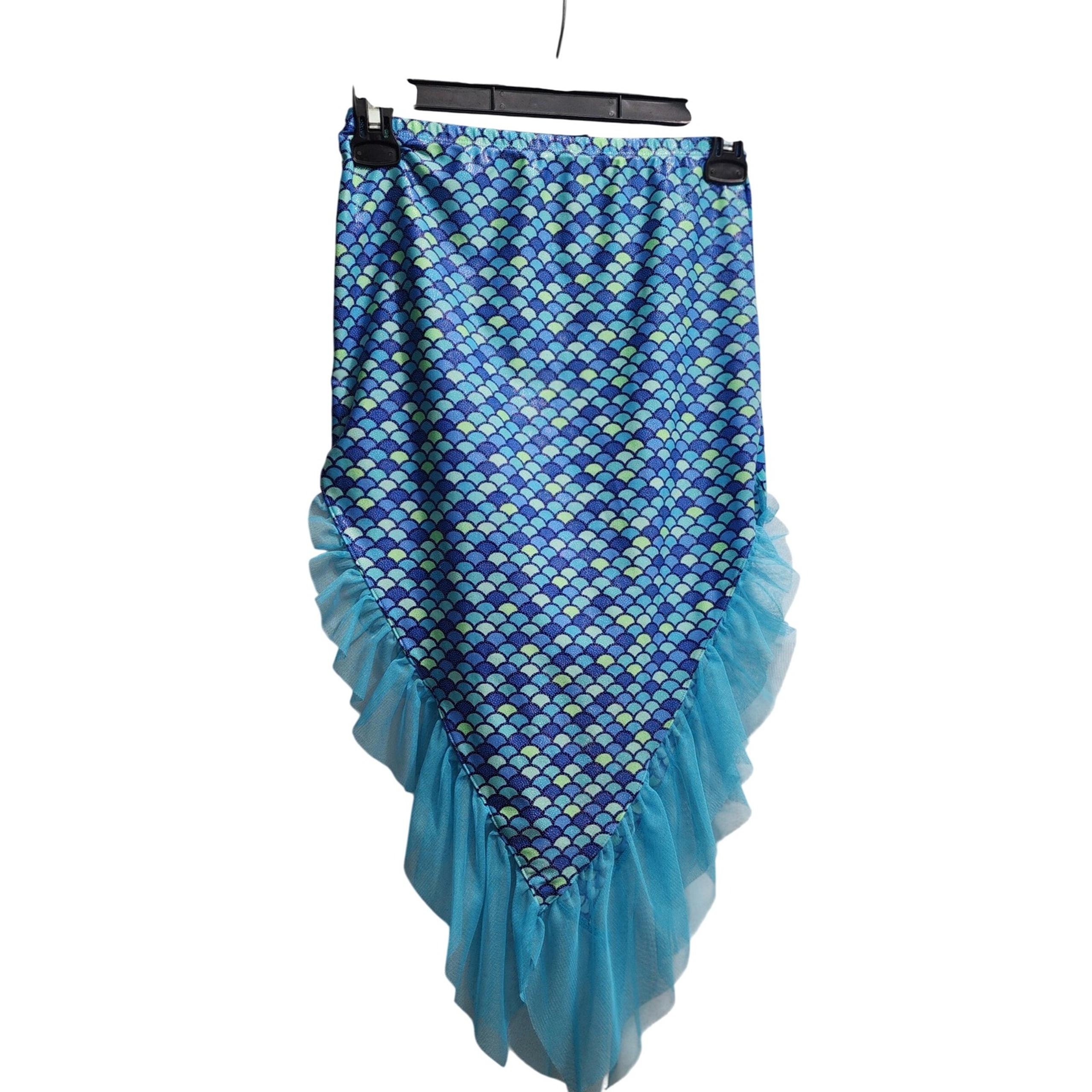 Wonder Nation Mermaid Skirt Costume Blue Green Ruffle Hem Girls Size L