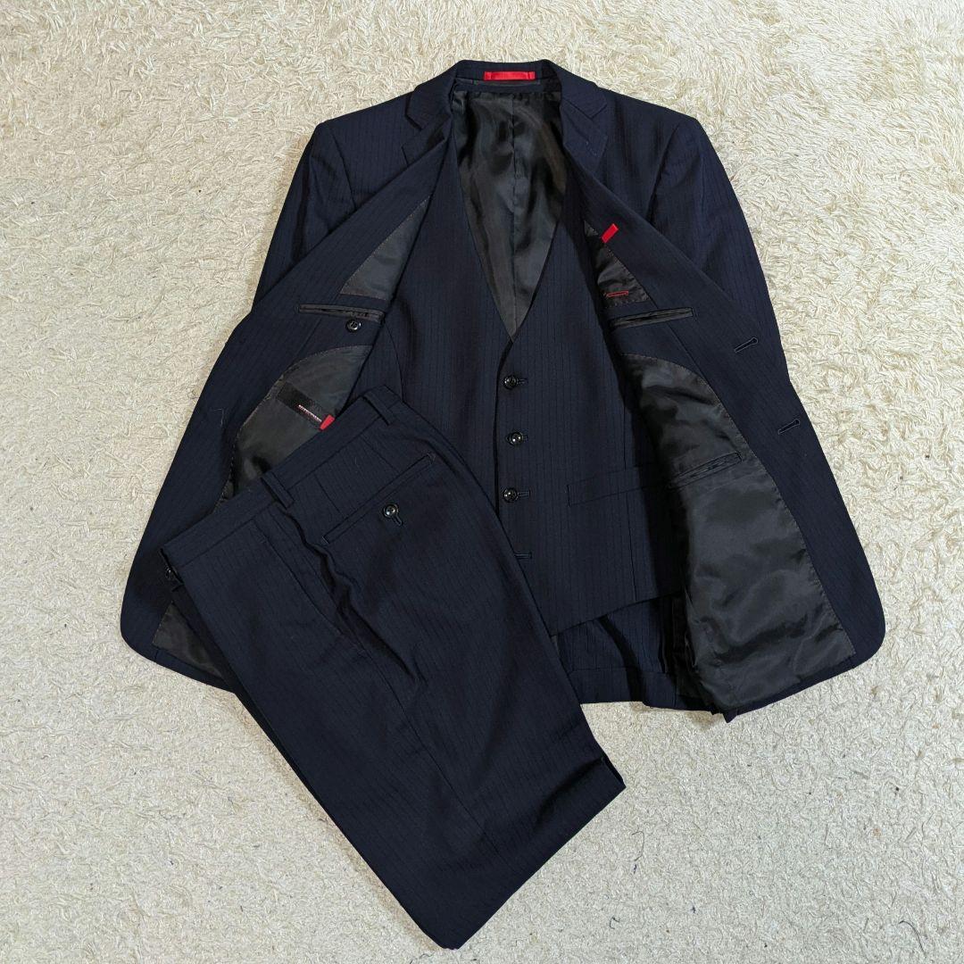 Respect Nero Three-Piece Suit Set, Vest, Navy, Haruyama