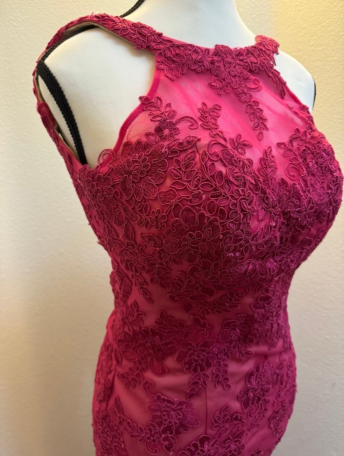 La Femme prom dress with lace design Sz 6