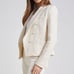 L'AGENCE NWOT Brooke Open-Front Blazer Jacket Size 12 Ecru Cream Ivory