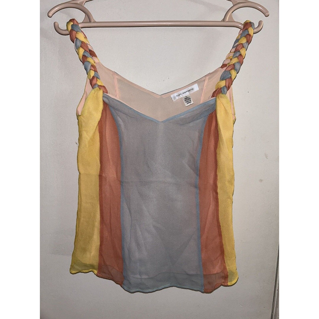 ELEY KISHIMOTO Camisole Summer Top Shirt Womens Colorful Sleeveless Strappy Sz 1