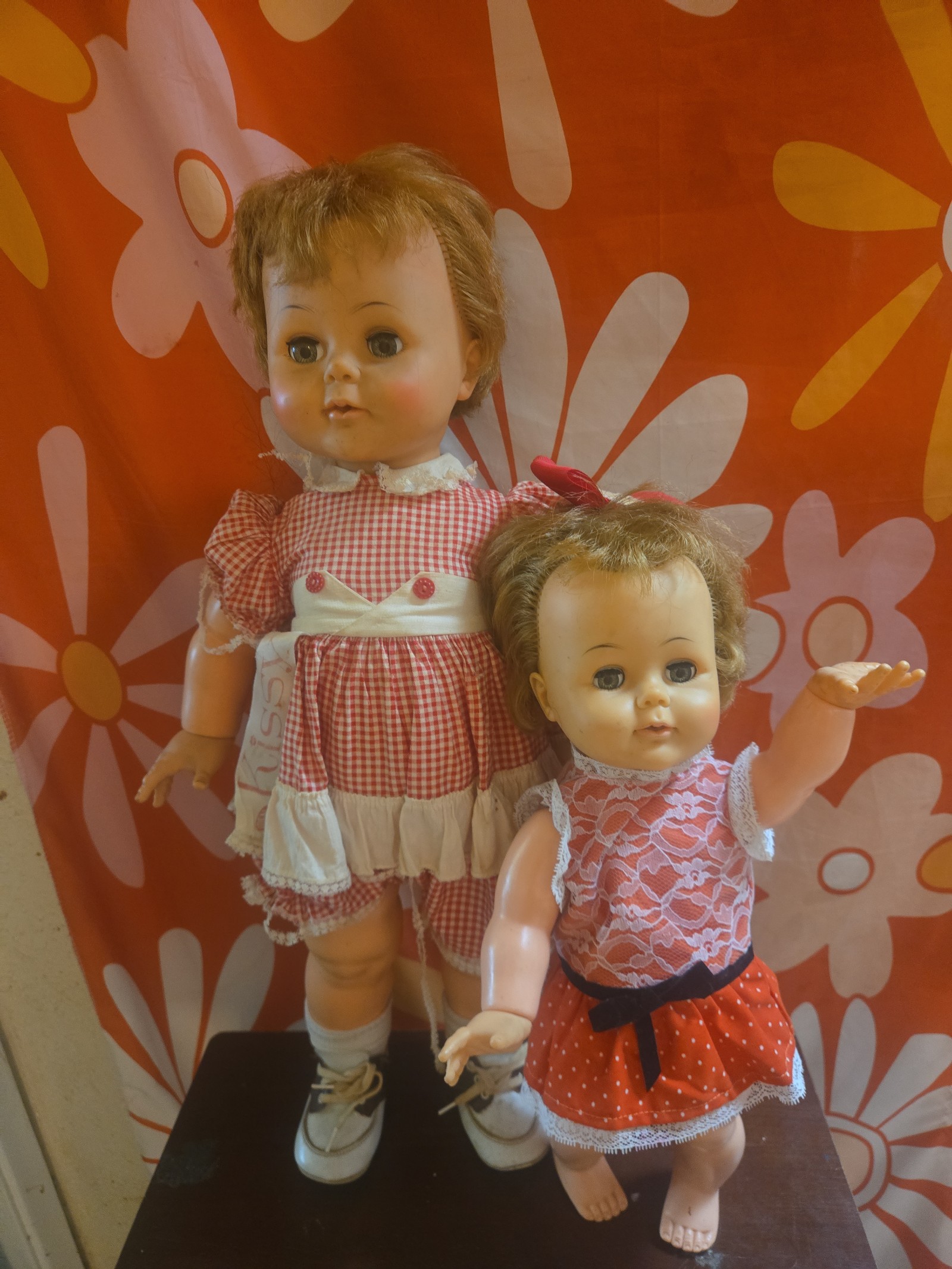 Kissy Doll lot ideal 1960s 24" doll and 16" doll