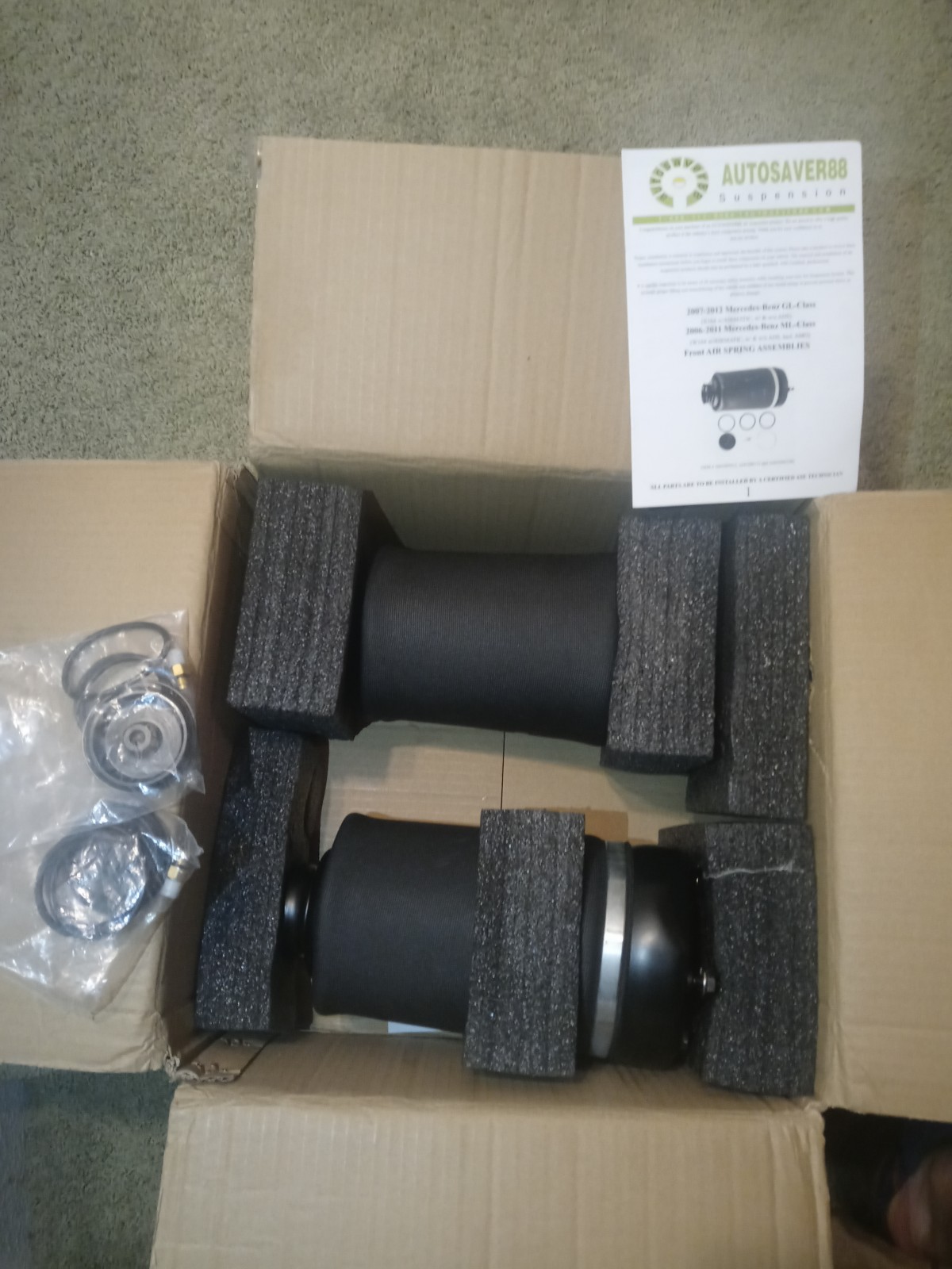 Front Air Springs for Mercedes GL and Mercedes ML