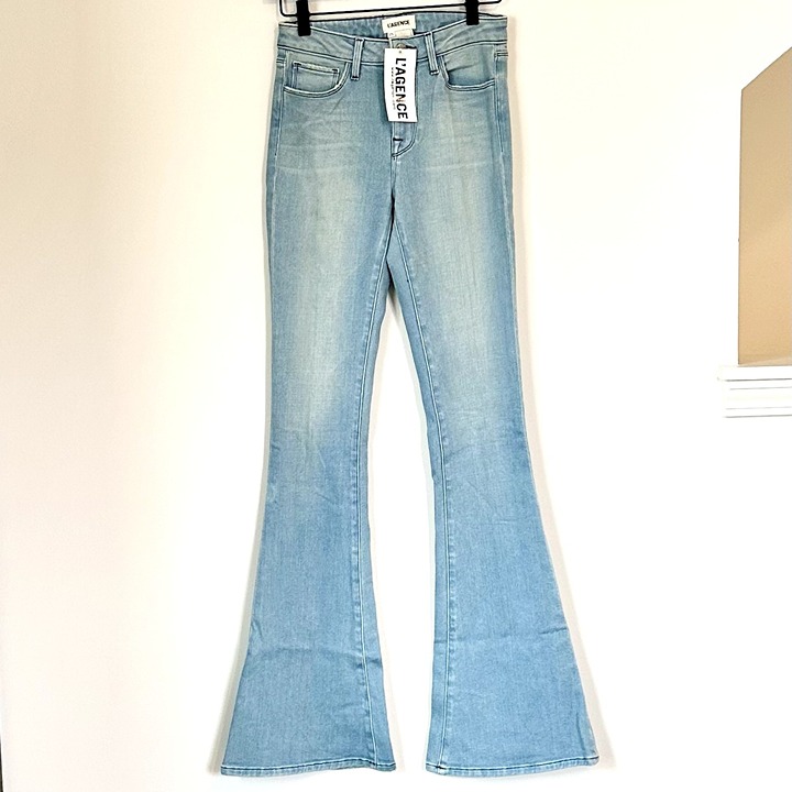NWT L'AGENCE Bell High Rise Flare Jean Light Blue - Size 25