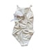 BLEU ROD BEATTIE Belted One Piece Swimsuit Molded Cups Sweetheart Neck White 10