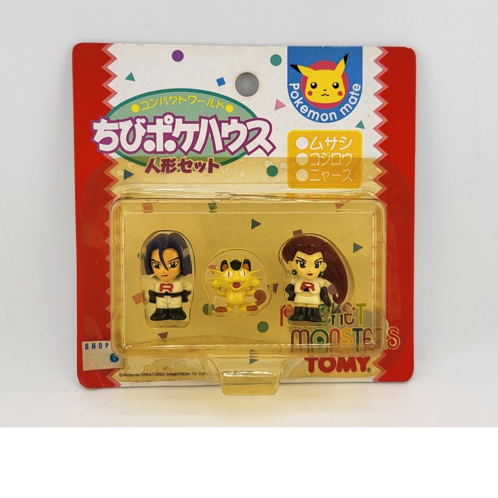 Chibi Poke Team Rocket Pokemon Center TOMY Mini Figures Jessie James Meowth