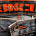 Vintage JNCO Twin Cannons - Blue with Orange stitching - Waist 32 Inseam 30 -