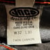 Vintage JNCO Twin Cannons - Blue with Orange stitching - Waist 32 Inseam 30 -