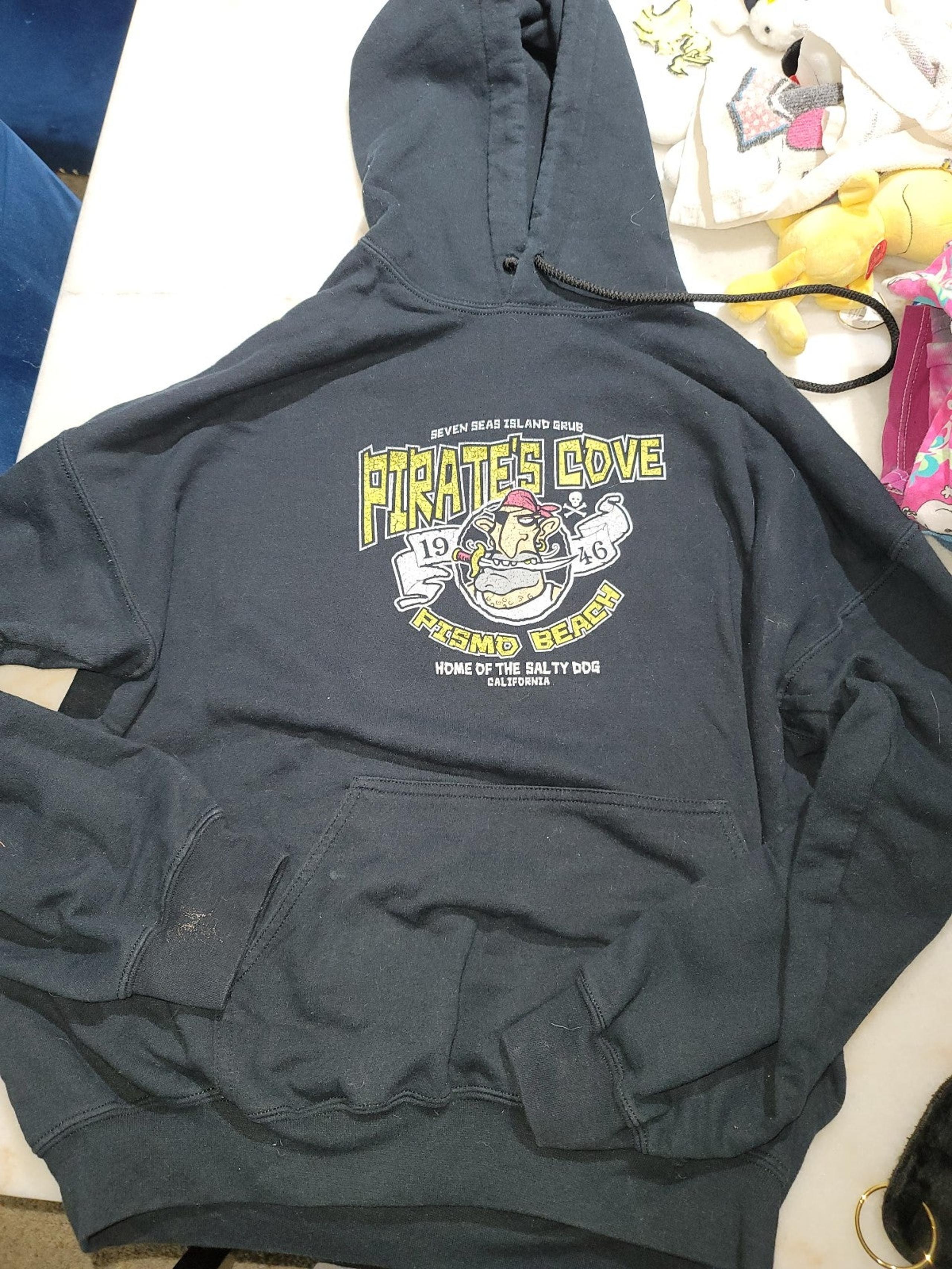 , Pismo Beach, California, grey hoody - Pirates Cove