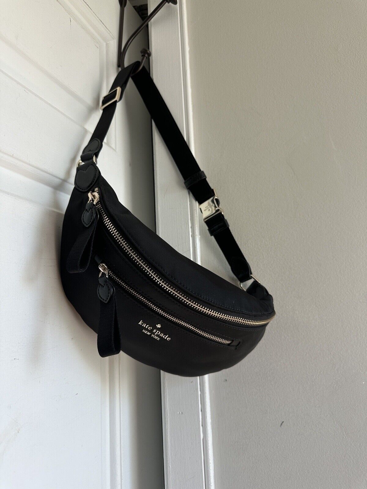 NWOT Kate Spade Black Nylon Fanny Pack Belt Bag Purse