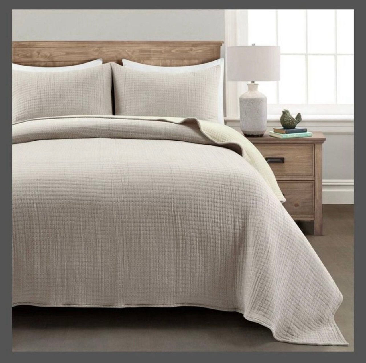 NEW!!! 3PC FULL/QUEEN COTTON REVERSIBLE QUILT BEDDING SET