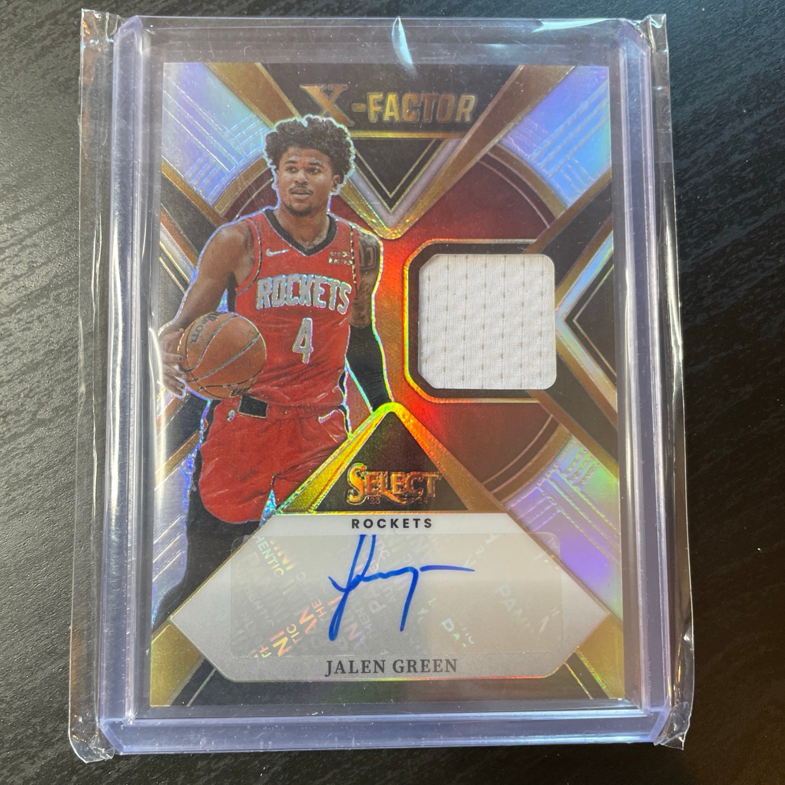 2023-24 Panini Select Jalen Green X-Factor Game-Worn Jersey Patch Auto /125 #XFS