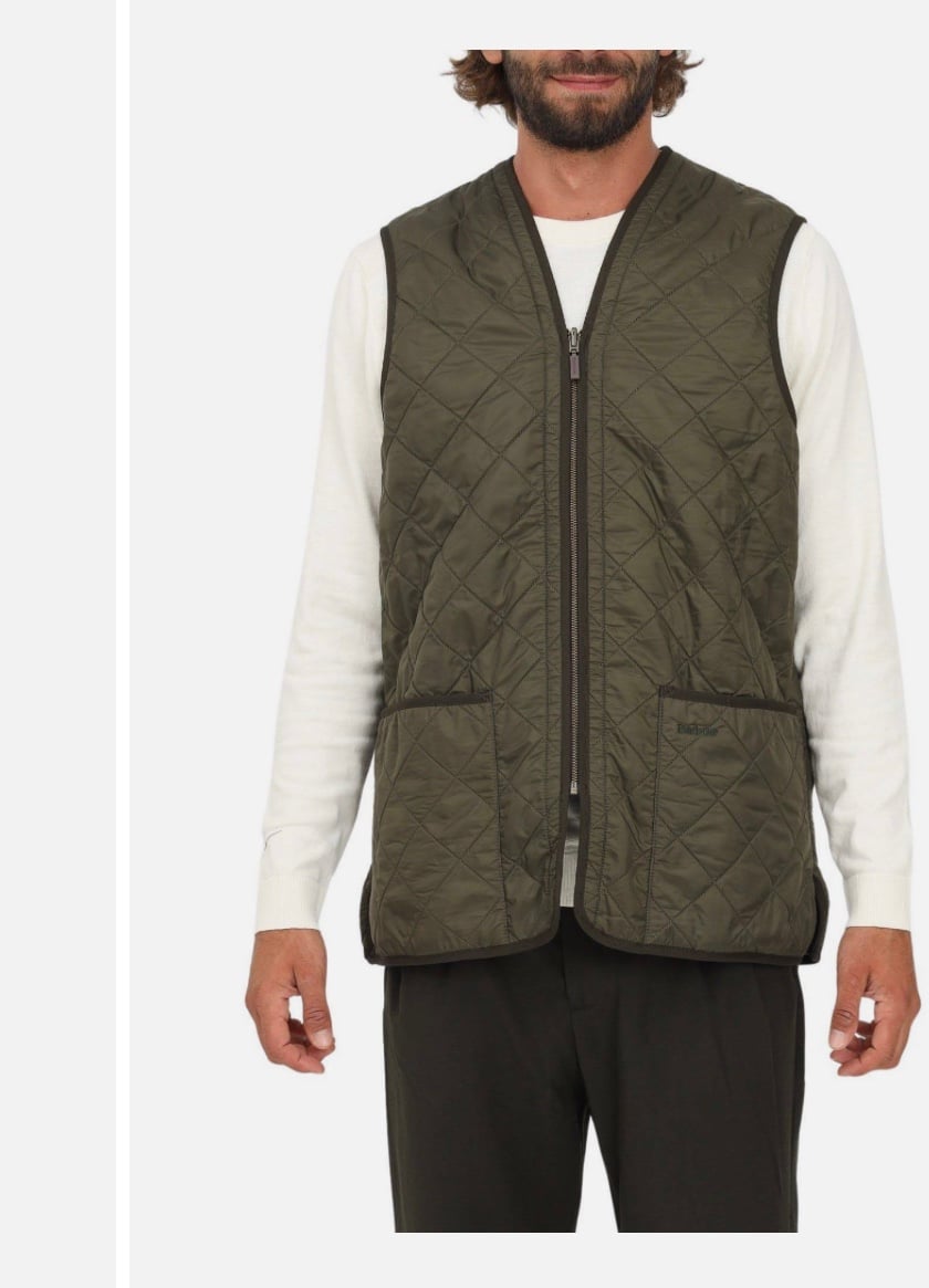 Barbour Polar Quilts Reversible Vest Men’s Sz Sv Green 925