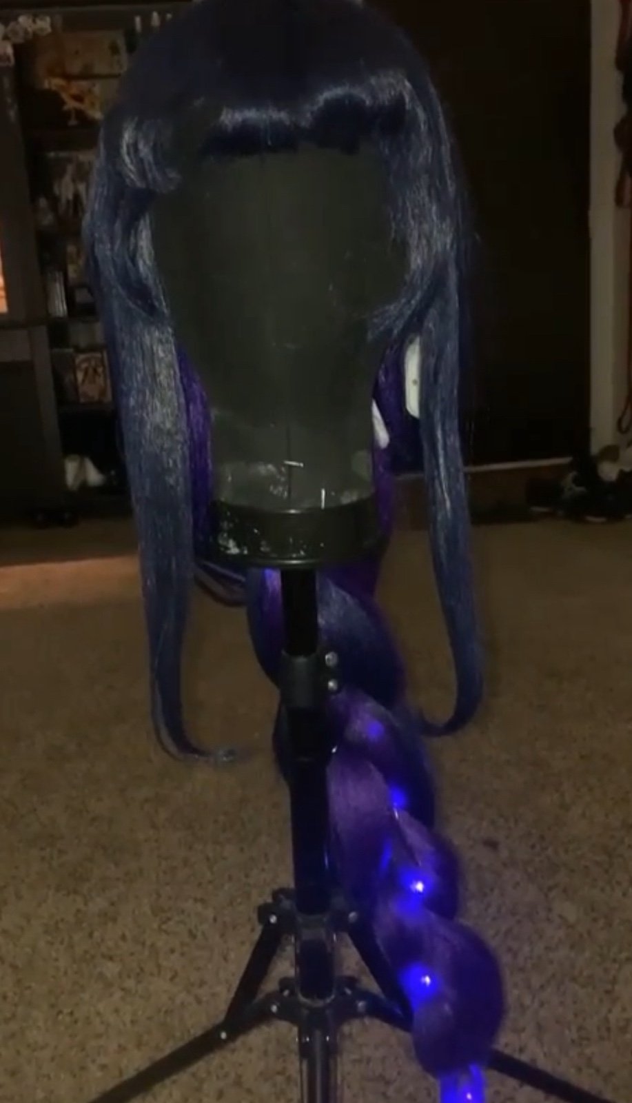 styled raiden shogun wig