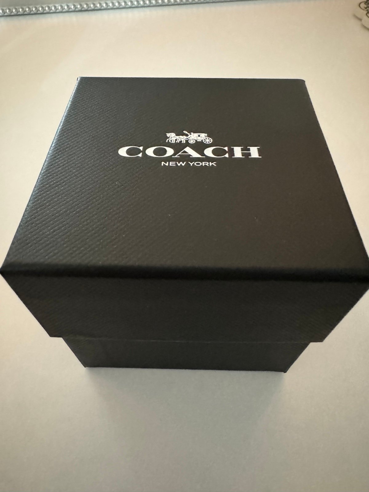 Coach multi color diamond watch