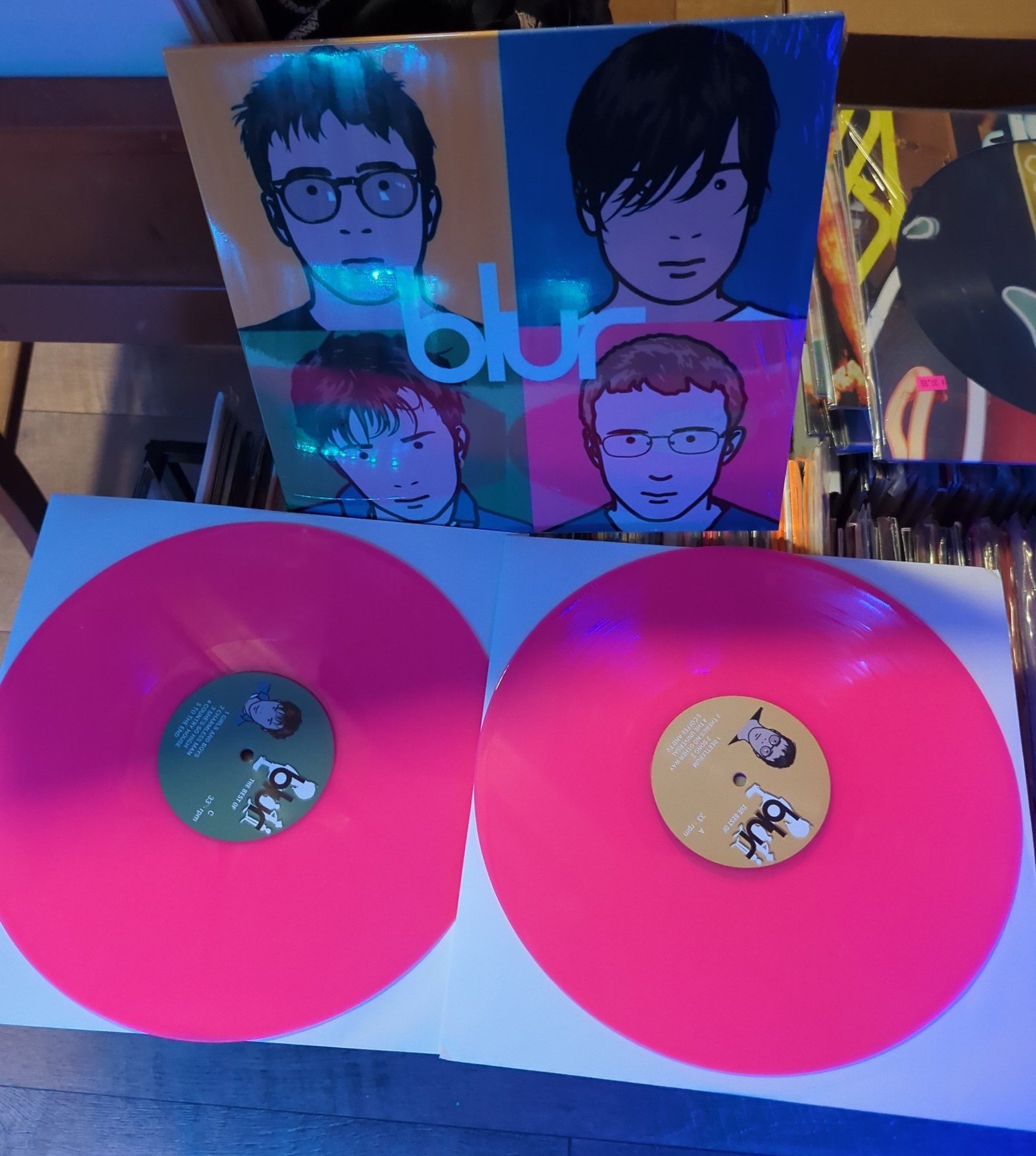 Blur the best of 2lp hot pink vinyl