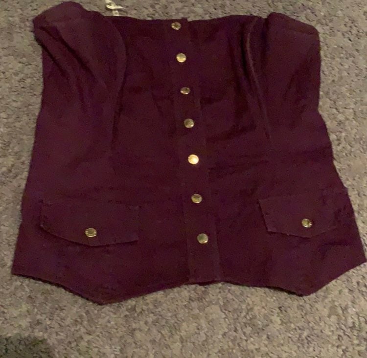 Purple Guess Snap Closure Corset