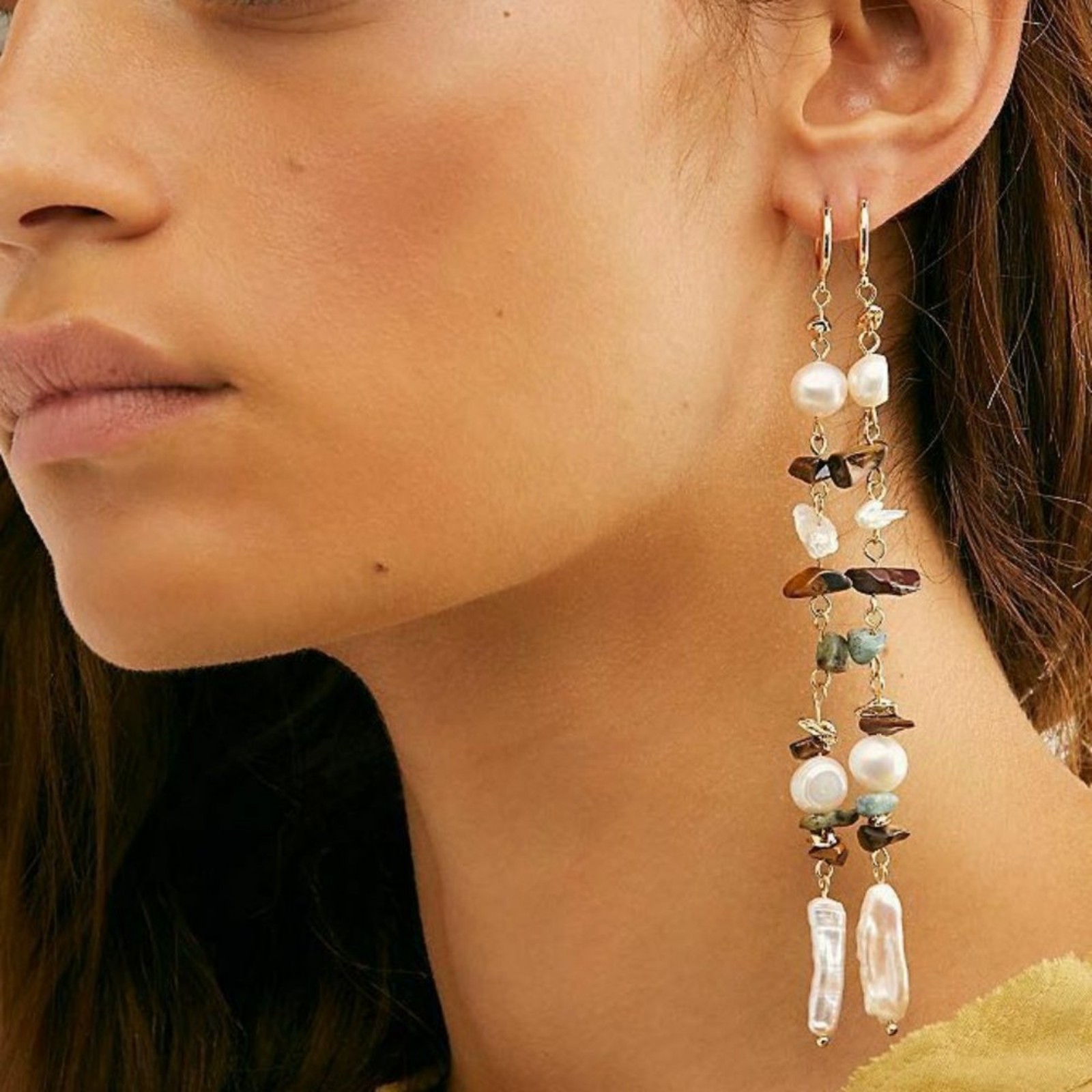 Free People Mesa Stone Dangle Earrings