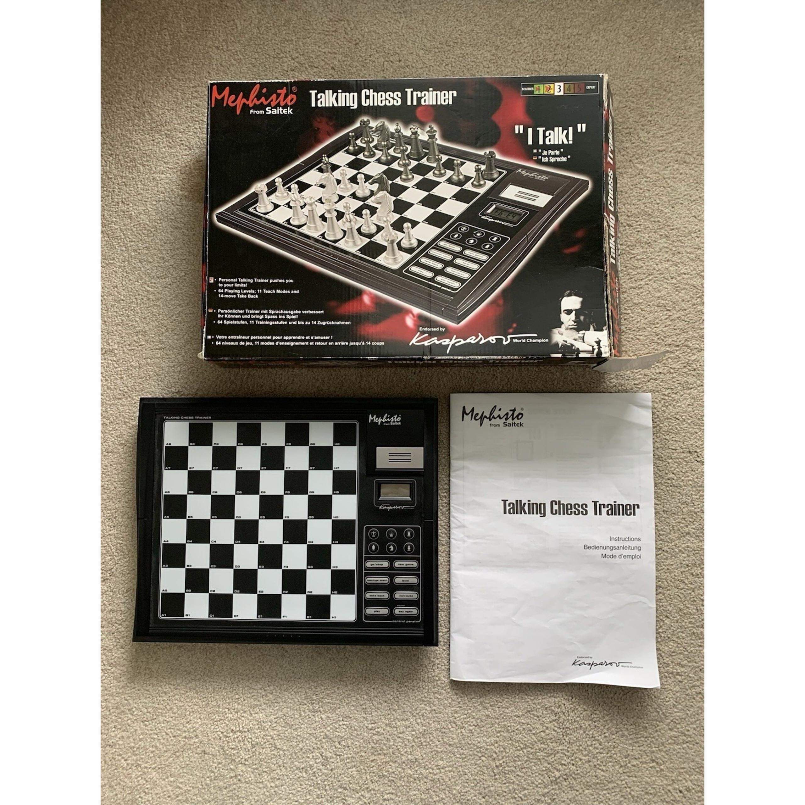 Mephisto Talking Chess Trainer by Saitek Level 3 Complete & Working