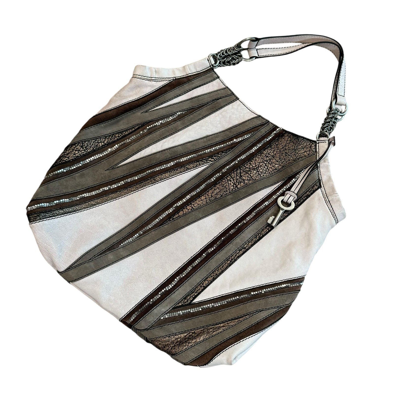 NEW Fossil Fifty-Four Embellished Leather Shoulder Bag **SEE DESCRIPTION**