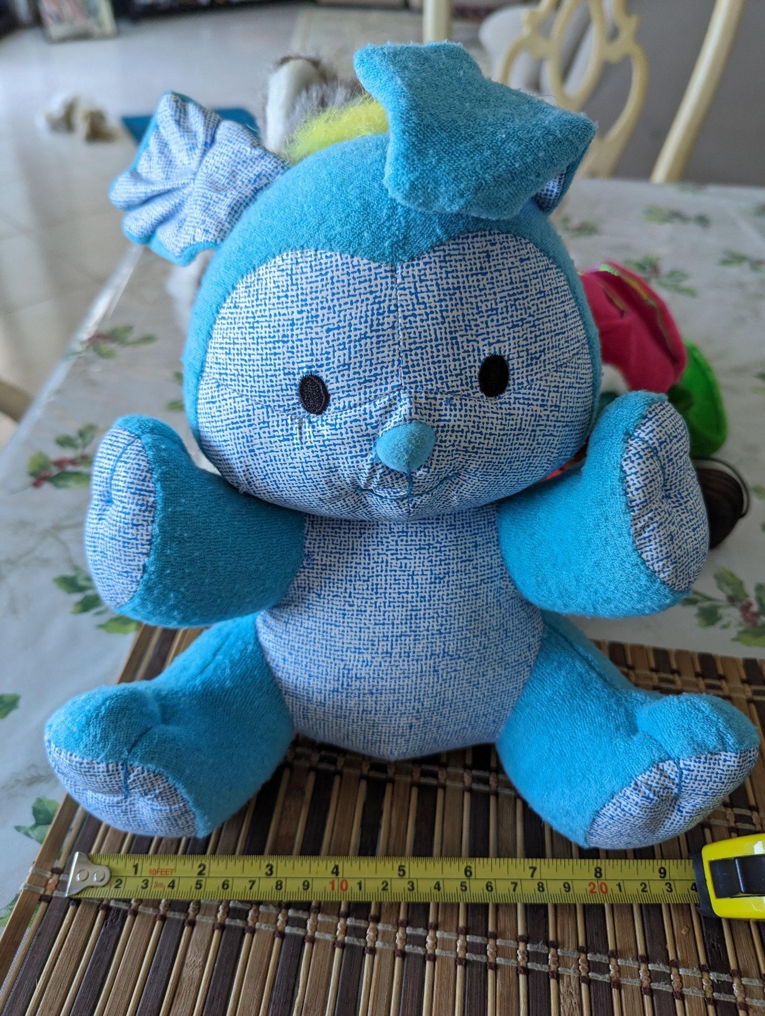 Aquadoodle Puppy Dog Aqua Blue Spinmaster Plush 11”
