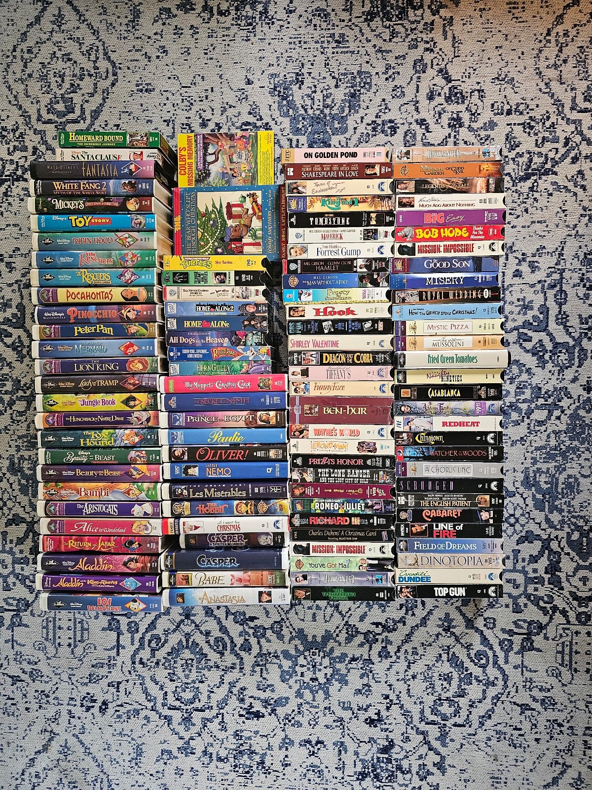 Walt Disney classics collection and more, lot of 108 VHS tapes