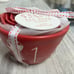 Rae Dunn peppermint measuring cups