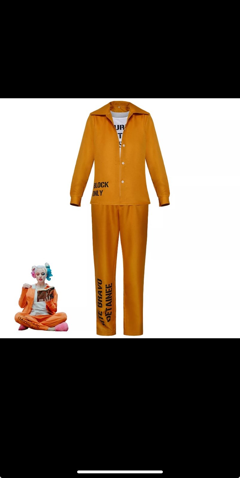 Suicide squad jail cosplay jail outfit