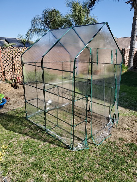 Walk in Greenhouse with 8 Sturdy Shelves and PVC Cover for Indoor 56 x 56 x 76