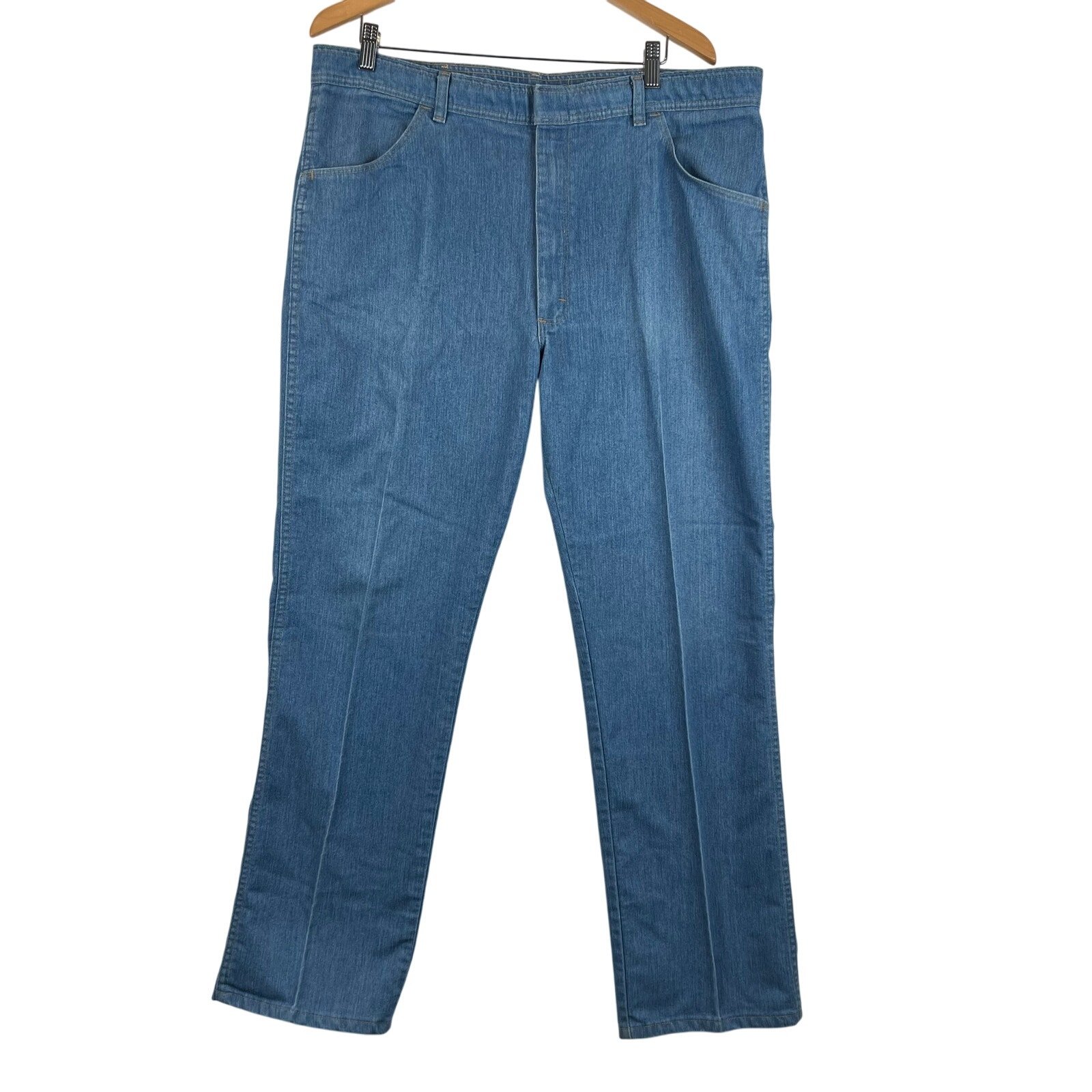 Vtg Wrangler Jeans VF Jeanswear Mens 40x32 Denim Pants Jeans Light Wash 70s