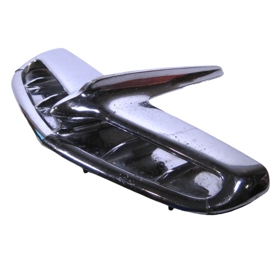 1953 DeSoto Firedome Jet Bird Hood Ornament Scoop Emblem 2 Part Chrome